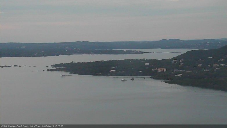 Lake Travis webcam, October 20, 2018 5:30 PM CT