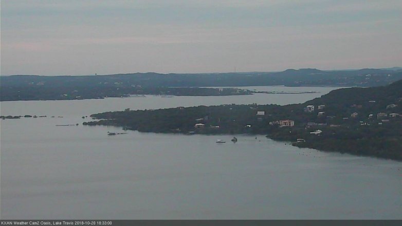 Lake Travis webcam, October 20, 2018 5:35 PM CT