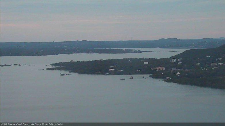 Lake Travis webcam, October 20, 2018 5:40 PM CT