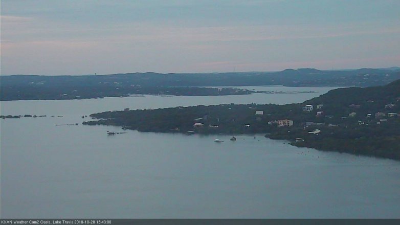 Lake Travis webcam, October 20, 2018 5:45 PM CT