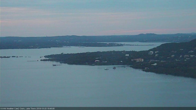 Lake Travis webcam, October 20, 2018 5:50 PM CT