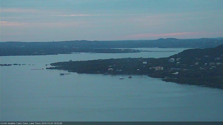 Lake Travis webcam, October 20, 2018 5:55 PM CT