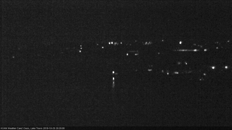 Lake Travis webcam, October 20, 2018 7:30 PM CT