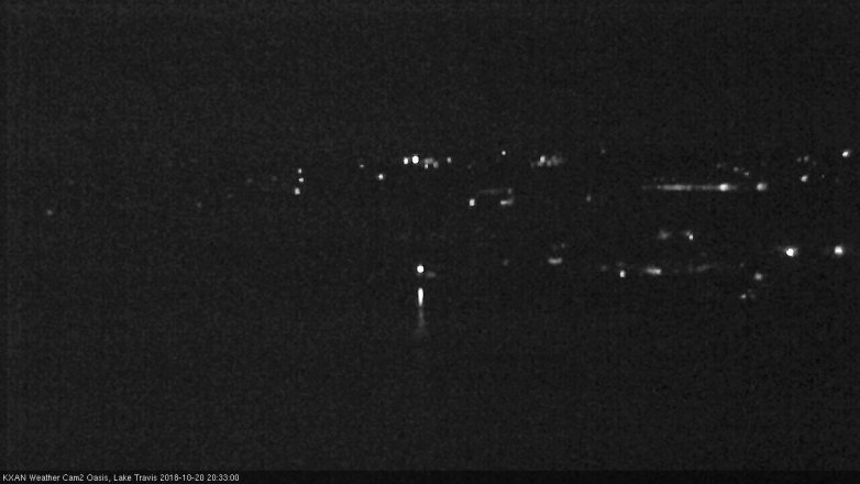 Lake Travis webcam, October 20, 2018 7:35 PM CT
