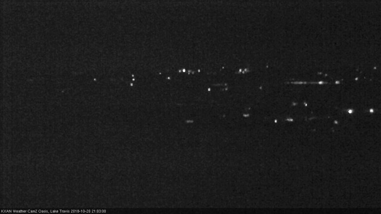 Lake Travis webcam, October 20, 2018 8:05 PM CT