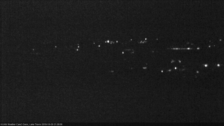 Lake Travis webcam, October 20, 2018 8:40 PM CT