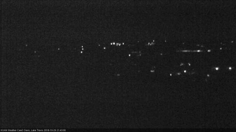 Lake Travis webcam, October 20, 2018 8:45 PM CT