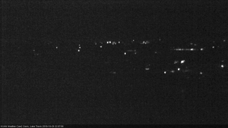 Lake Travis webcam, October 20, 2018 9:10 PM CT