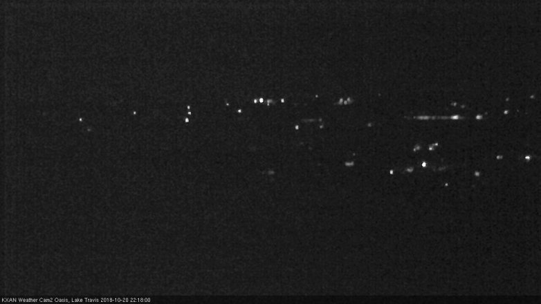 Lake Travis webcam, October 20, 2018 9:20 PM CT