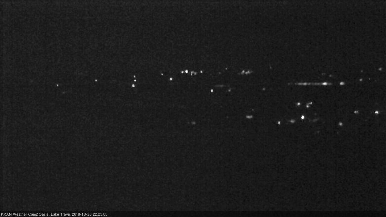 Lake Travis webcam, October 20, 2018 9:25 PM CT
