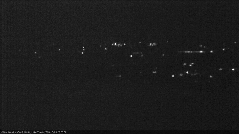 Lake Travis webcam, October 20, 2018 9:30 PM CT