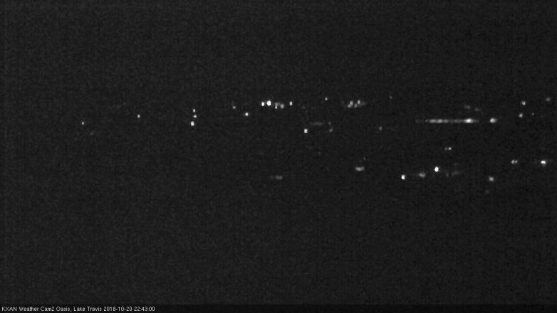 Lake Travis webcam, October 20, 2018 9:45 PM CT