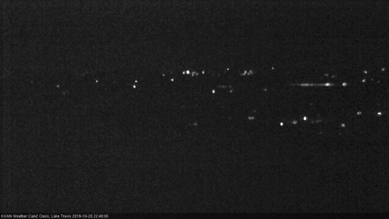 Lake Travis webcam, October 20, 2018 9:50 PM CT