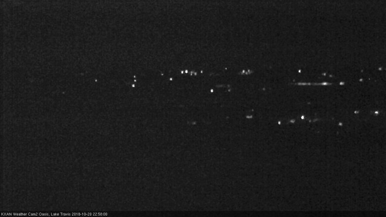 Lake Travis webcam, October 20, 2018 10:00 PM CT