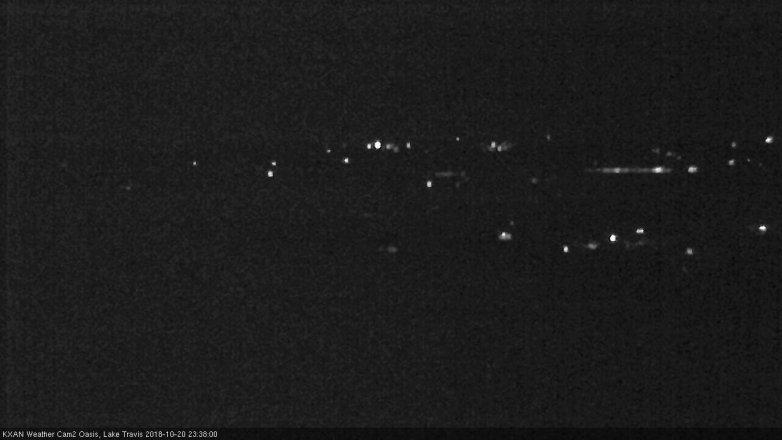 Lake Travis webcam, October 20, 2018 10:40 PM CT