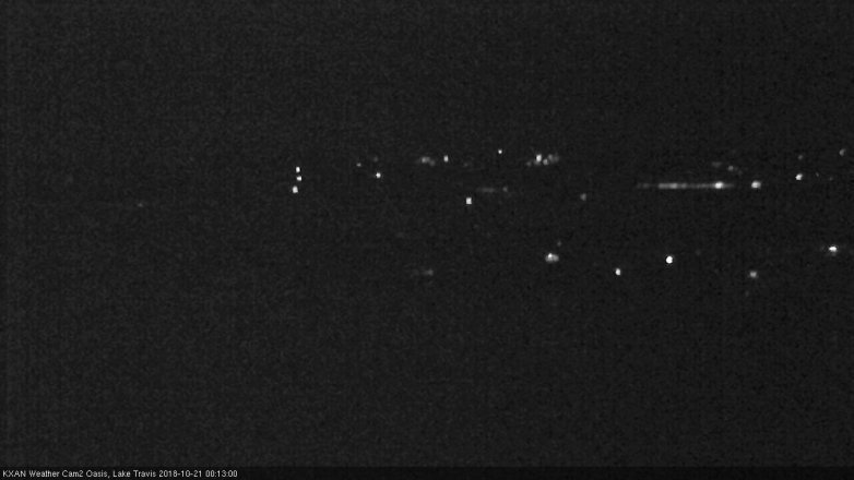 Lake Travis webcam, October 20, 2018 11:15 PM CT