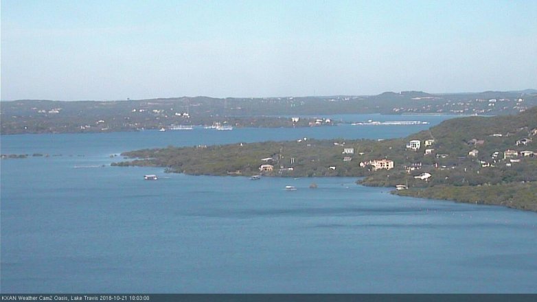 Lake Travis webcam, October 21, 2018 9:05 AM CT