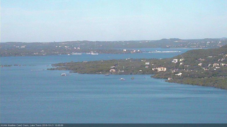 Lake Travis webcam, October 21, 2018 9:10 AM CT
