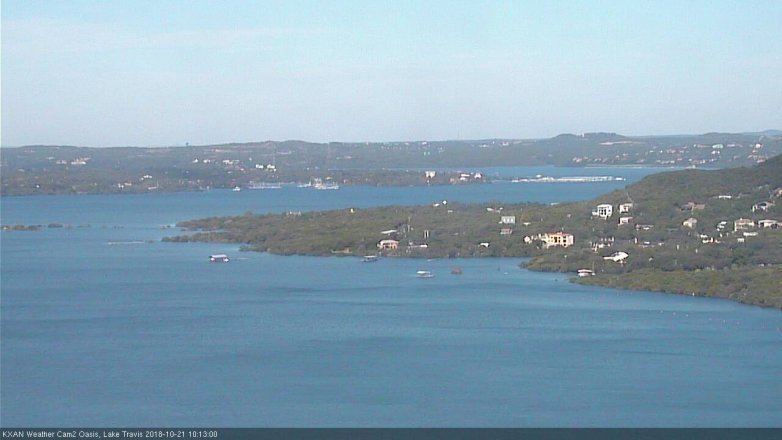Lake Travis webcam, October 21, 2018 9:15 AM CT