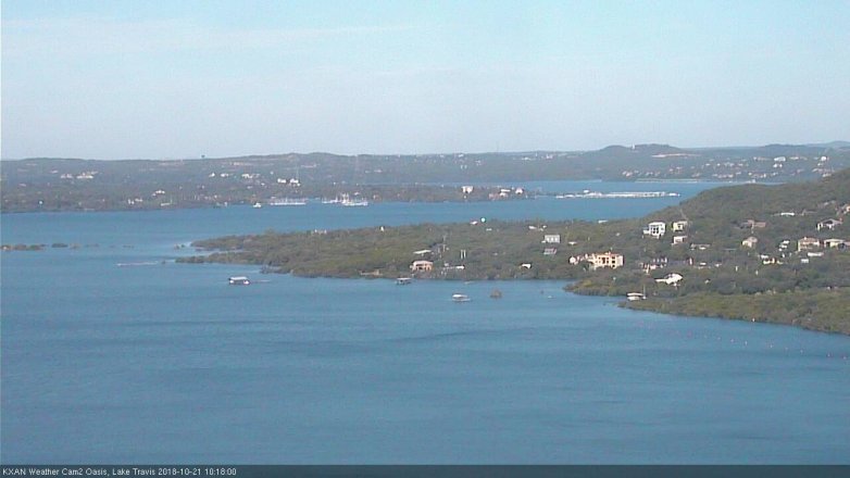 Lake Travis webcam, October 21, 2018 9:20 AM CT