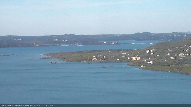 Lake Travis webcam, October 21, 2018 9:35 AM CT
