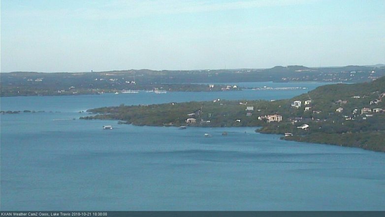 Lake Travis webcam, October 21, 2018 9:40 AM CT