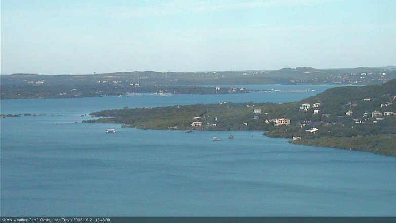 Lake Travis webcam, October 21, 2018 9:45 AM CT