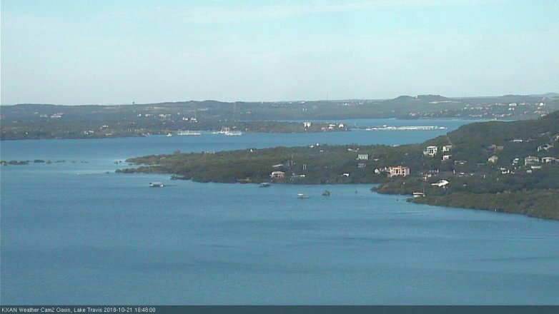 Lake Travis webcam, October 21, 2018 9:50 AM CT
