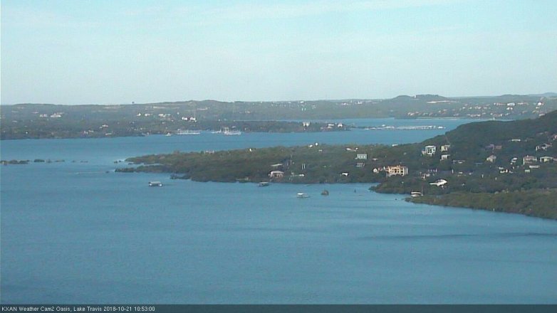 Lake Travis webcam, October 21, 2018 9:55 AM CT