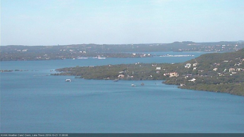 Lake Travis webcam, October 21, 2018 10:10 AM CT