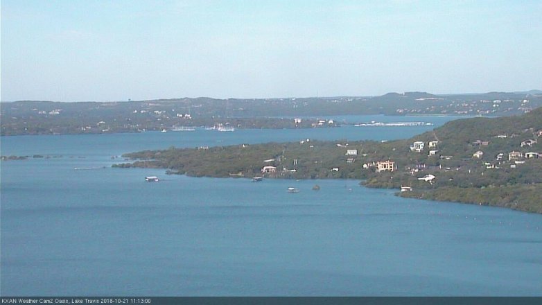 Lake Travis webcam, October 21, 2018 10:15 AM CT