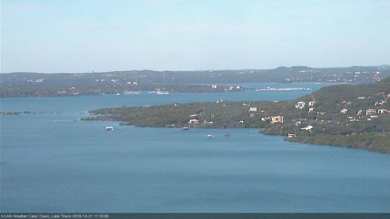 Lake Travis webcam, October 21, 2018 10:20 AM CT