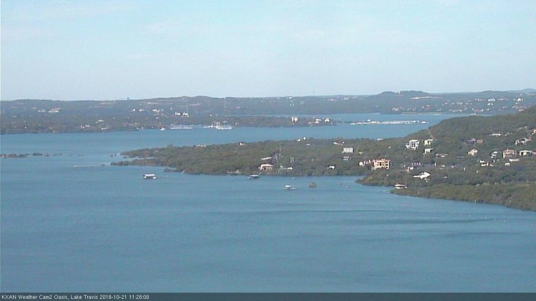Lake Travis webcam, October 21, 2018 10:30 AM CT
