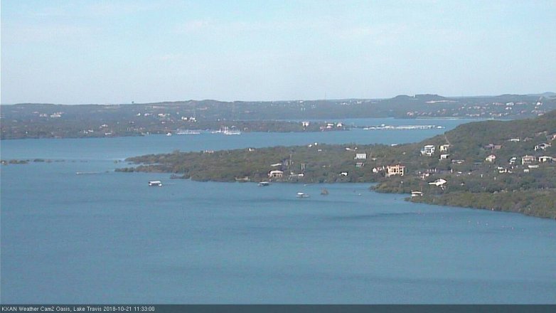 Lake Travis webcam, October 21, 2018 10:35 AM CT