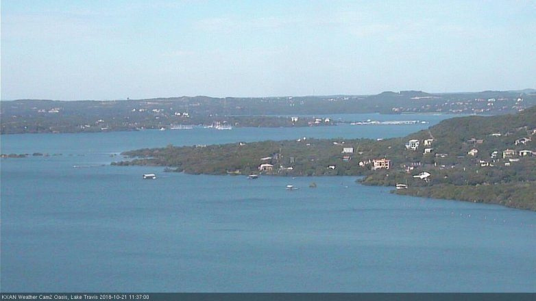 Lake Travis webcam, October 21, 2018 10:40 AM CT