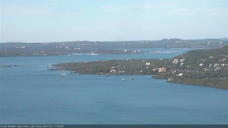 Lake Travis webcam, October 21, 2018 10:45 AM CT