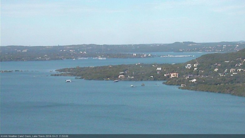 Lake Travis webcam, October 21, 2018 10:55 AM CT