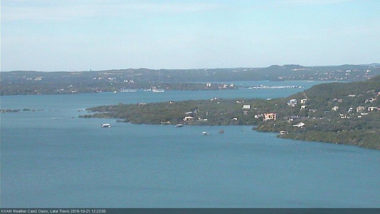 Lake Travis webcam, October 21, 2018 11:25 AM CT