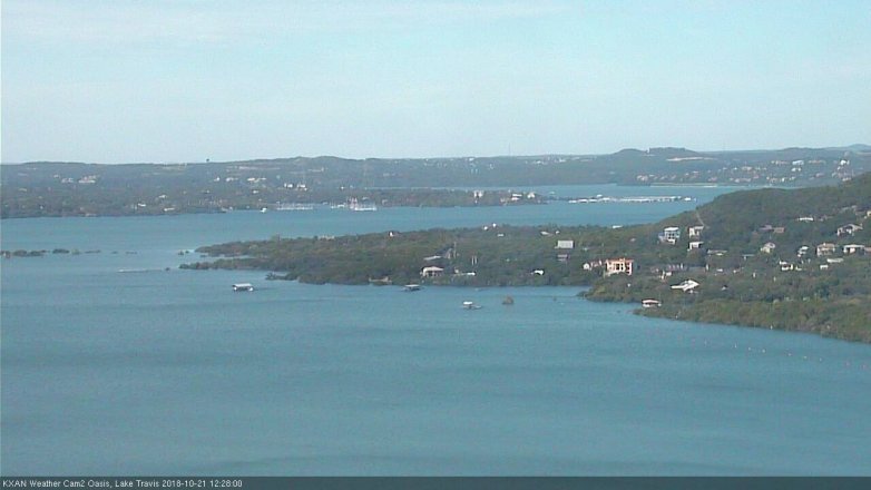 Lake Travis webcam, October 21, 2018 11:30 AM CT