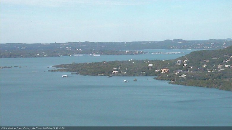 Lake Travis webcam, October 21, 2018 11:45 AM CT