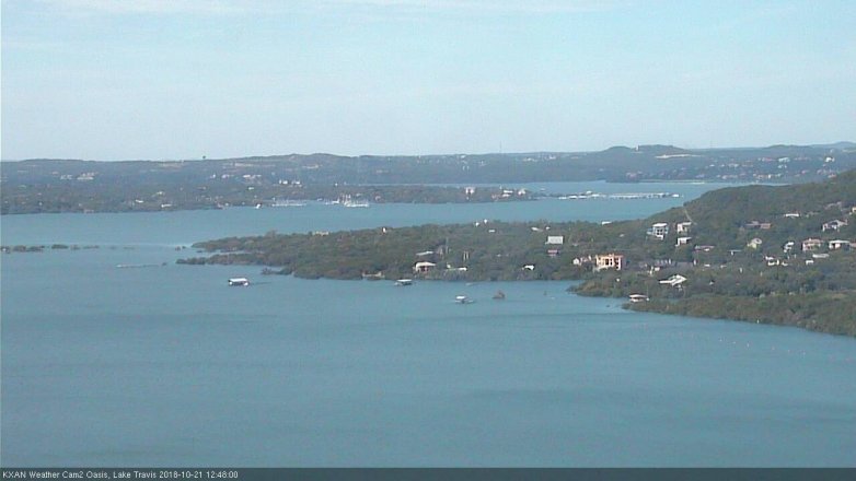 Lake Travis webcam, October 21, 2018 11:50 AM CT