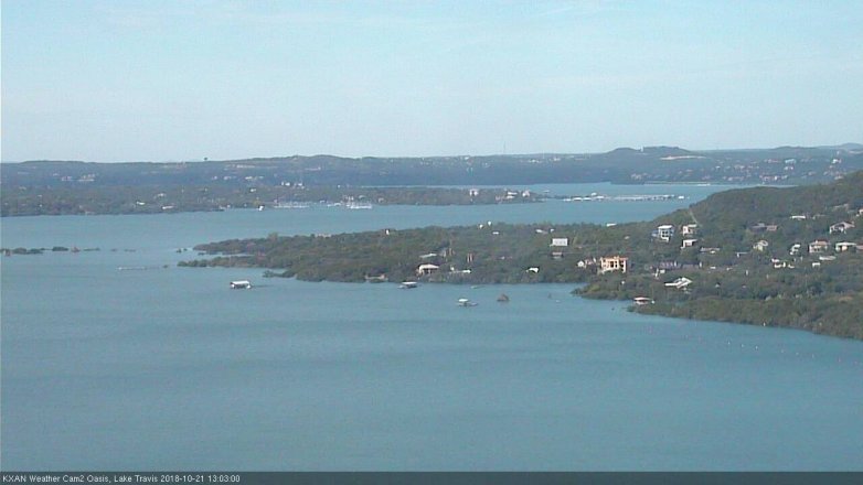Lake Travis webcam, October 21, 2018 12:05 PM CT