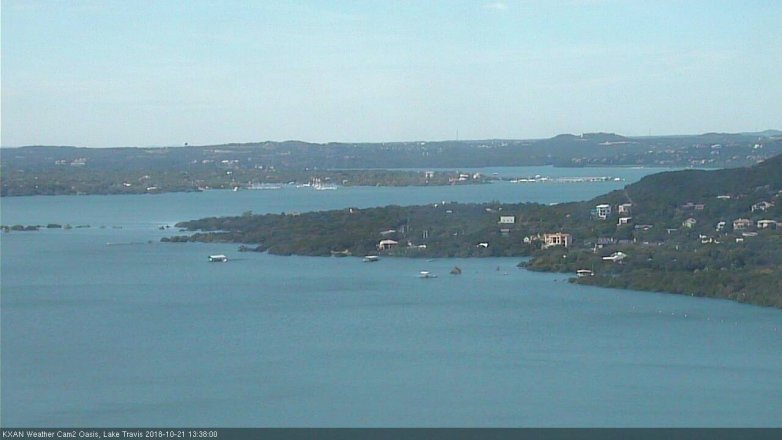 Lake Travis webcam, October 21, 2018 12:40 PM CT