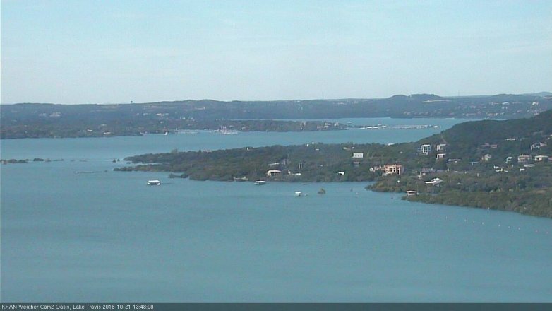 Lake Travis webcam, October 21, 2018 12:50 PM CT
