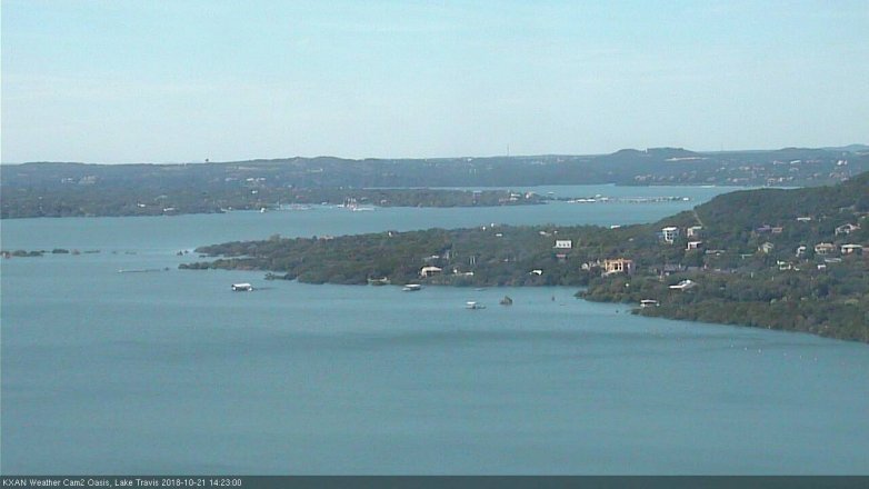 Lake Travis webcam, October 21, 2018 1:25 PM CT