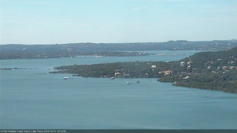 Lake Travis webcam, October 21, 2018 1:35 PM CT