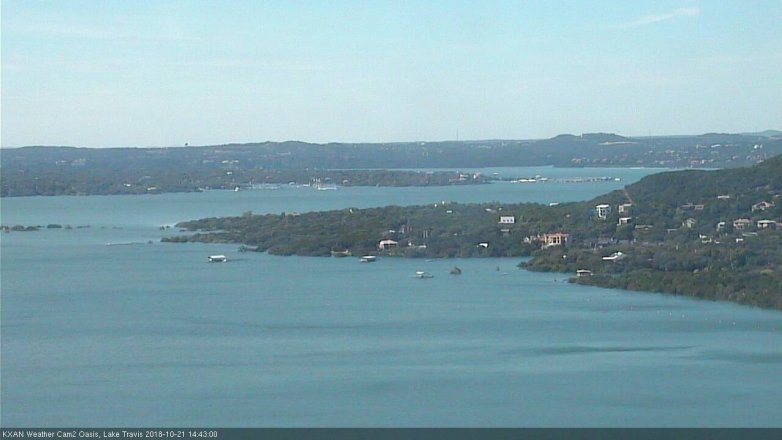 Lake Travis webcam, October 21, 2018 1:45 PM CT