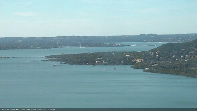 Lake Travis webcam, October 21, 2018 2:00 PM CT