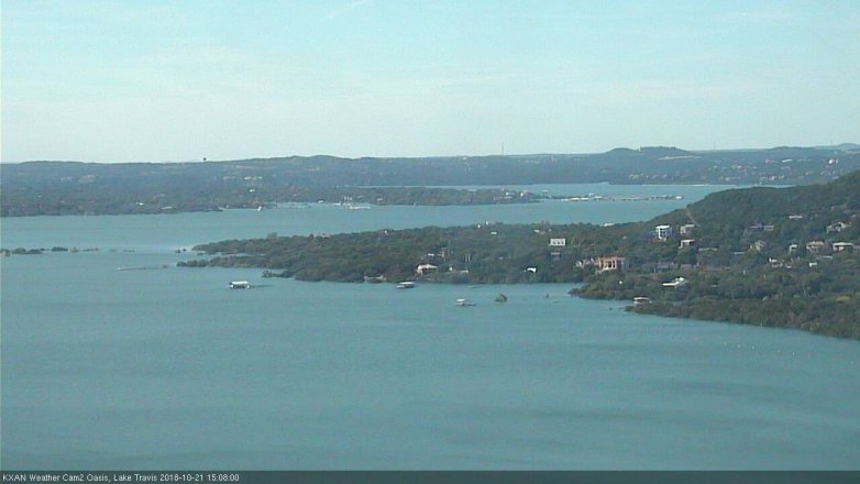 Lake Travis webcam, October 21, 2018 2:10 PM CT