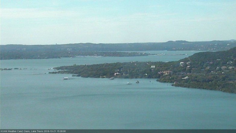 Lake Travis webcam, October 21, 2018 2:40 PM CT
